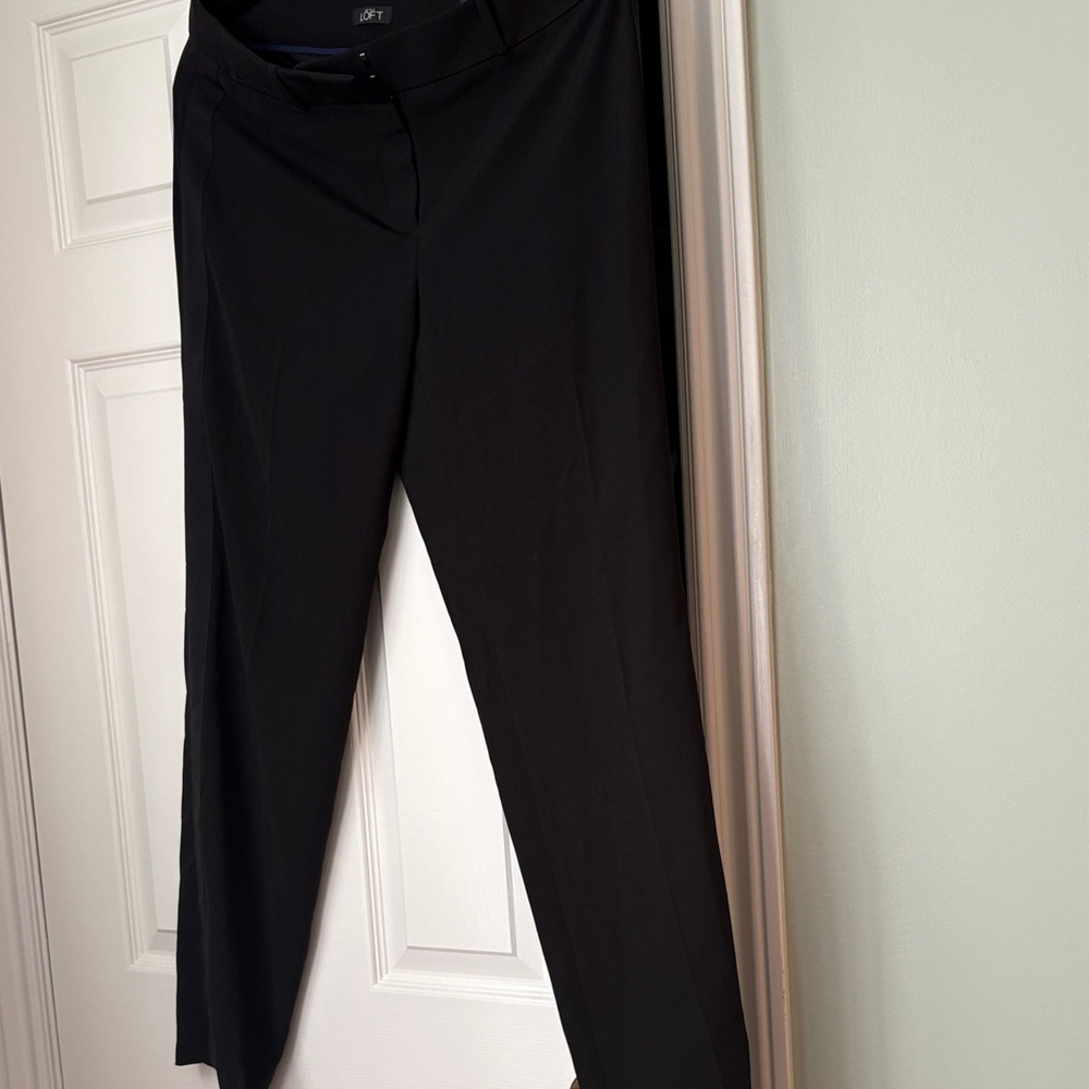 LOFT Classic Black Straight Leg Pants
